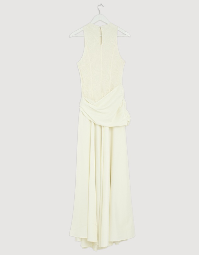 Revibe - Repaired CHANCERY Layla High Neck Lace Panelled Maxi Dress - AU 10