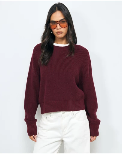 AERE - Cotton Cashmere Blend Relaxed Jumper