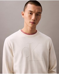 Calvin Klein Jeans - Smooth Cotton Monogram Logo Jumper