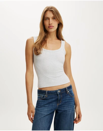 Cotton On - Blake Rib Scoop Tank