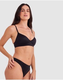 Bras N Things - Body Bliss Plunge Wirefree Push Up - Black