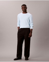 Calvin Klein - Cotton Textured Classic Crewneck Jumper