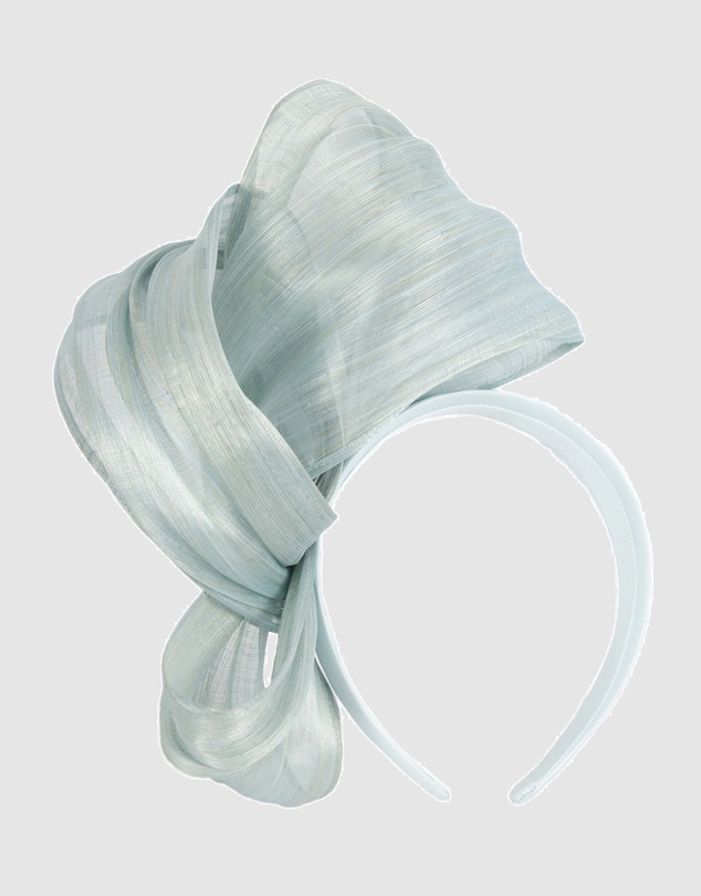 Fillies Collection - Bespoke Light Blue Bow Racing Fascinator