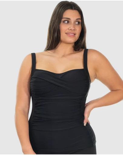 B Free Intimate Apparel - Ruched Bust Swim Tankini Top