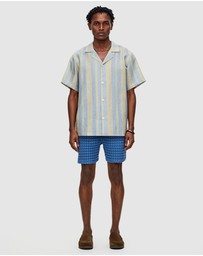 OAS Company - Mist Strata Cuba Linen Shirt