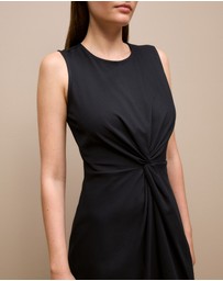 Trenery - Cotton Twist Front Dress in Black