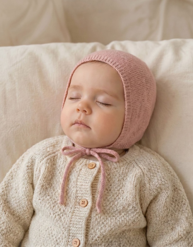 SILK MAGNOLIA - 100% Cashmere Baby Bonnet