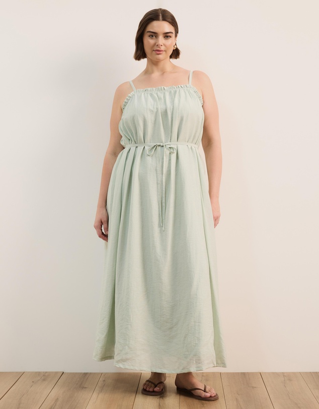 Atmos&Here Curvy - Brooks Linen Blend Maxi Dress
