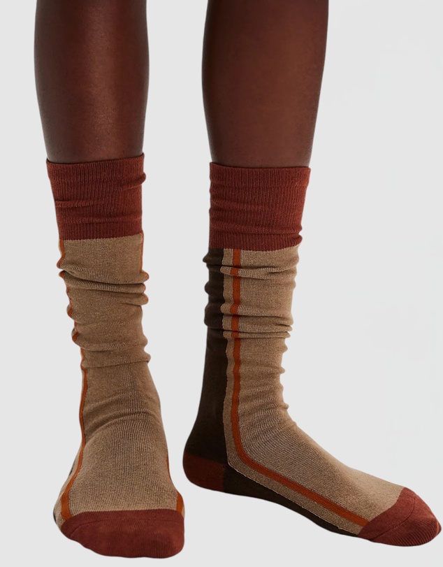 High Heel Jungle - Minty Tall Sock OS Brown Combo