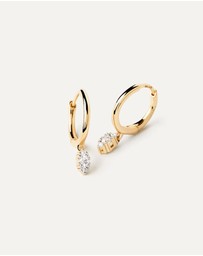 PDPAOLA - Diamonds and Gold Emi Hoop Earrings