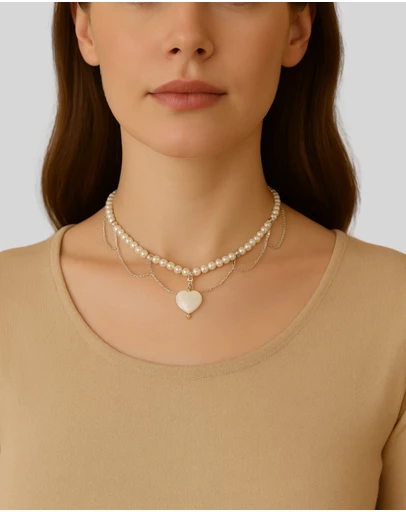 KAJA Clothing - Love Pearl Vintage Necklace-Pearl Necklace