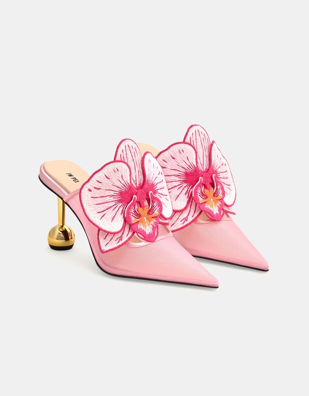 JW PEI - Sofia Orchid Sphere Heel Mules