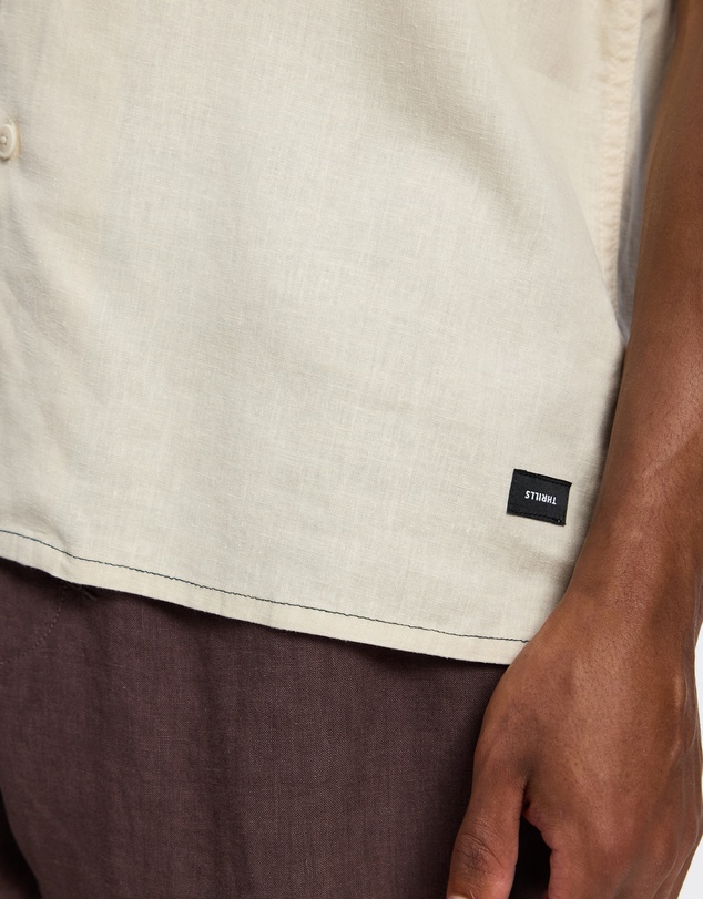 Thrills - Hemp Minimal Thrills Contrast Stitch Cropped Bowling Shirt