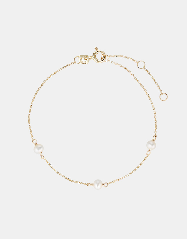 Luna Rae - Solid Gold - Pearl Bracelet