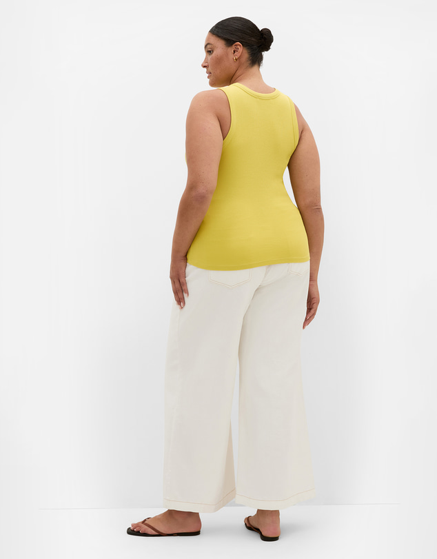 City Chic - Plus size Talia Rib Tank - citrus