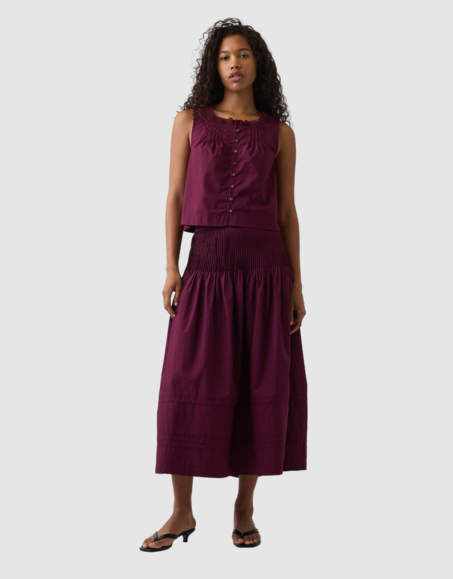 GAP - Pintuck Waist Maxi Skirt