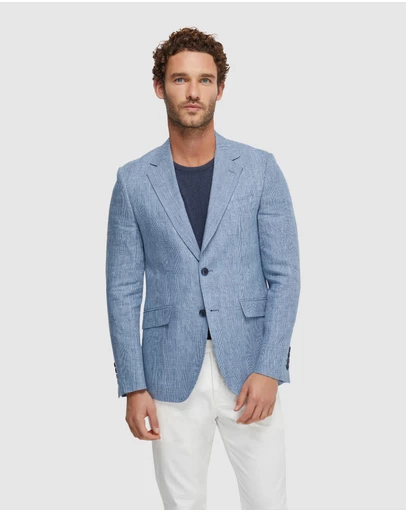 Oxford - Blake Linen Check Blazer