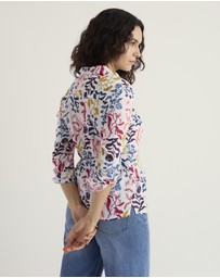 Seasalt - Seasalt Cornwall Multi Larissa Shirt in Crinkled Organic Cotton