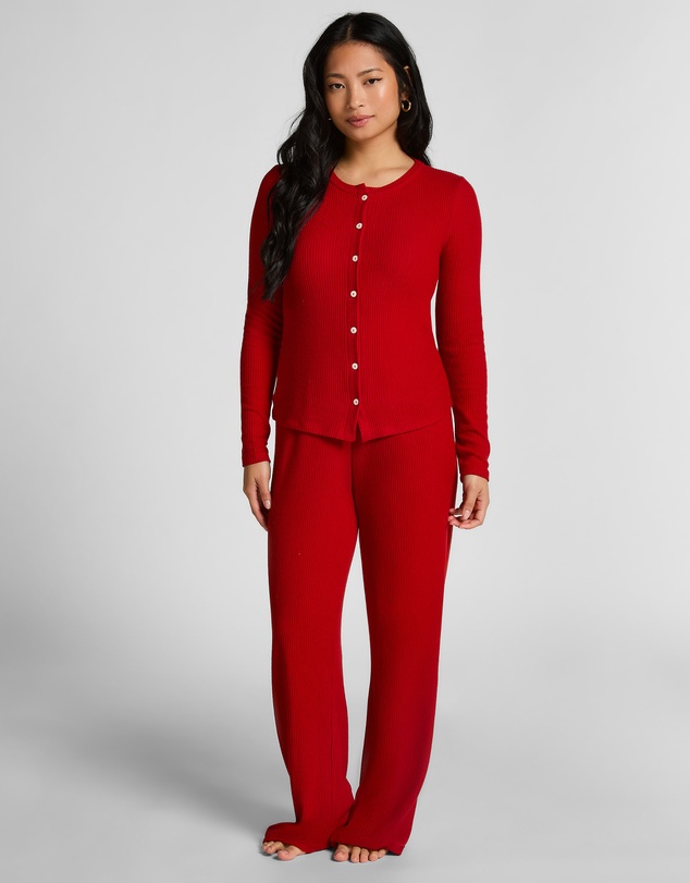 Hunkemoller - Long Sleeve Brushed Rib Jersey Cardigan