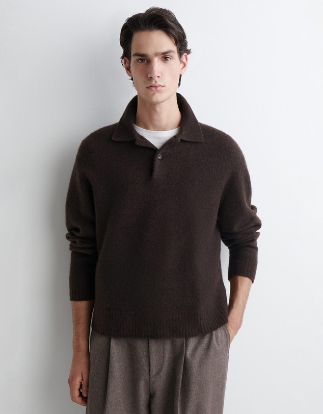 COS - Brushed-Wool Polo Shirt