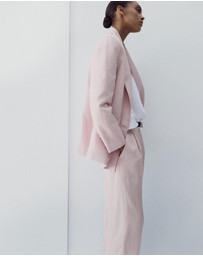 M.N.G - Straight-Fit Linen Suit Trousers