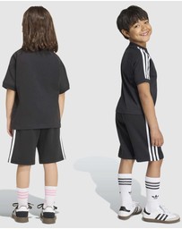 adidas Originals - 3 Stripe Short Tee Set - Kids-Teens