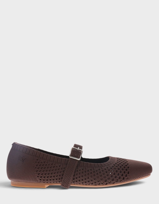 Mia Vita - Violet Open Knit Flat - Chocolate