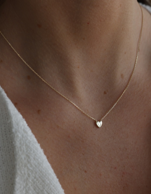 Luna Rae - Solid Gold - Little Heart Necklace