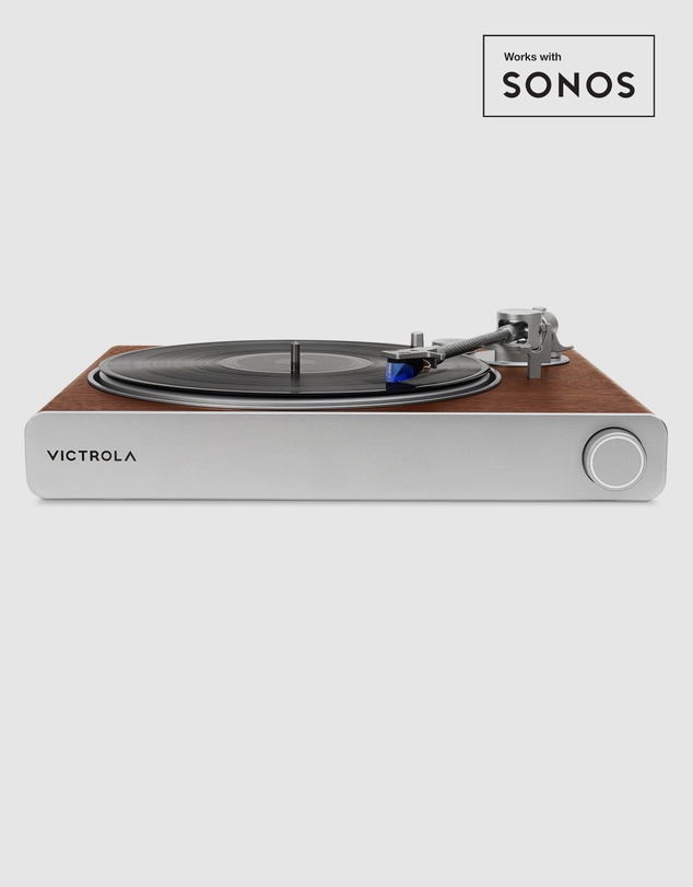 Victrola - Victrola Stream Sapphire Wi-Fi & Bluetooth Turntable - Walnut