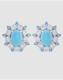 Georgini - Georgini Opal Glow Barangaroo Blue Created Earrings