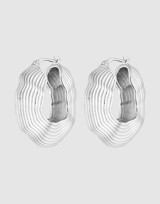 HOUSE OF SLANI - Silver Needra Statement Hoops