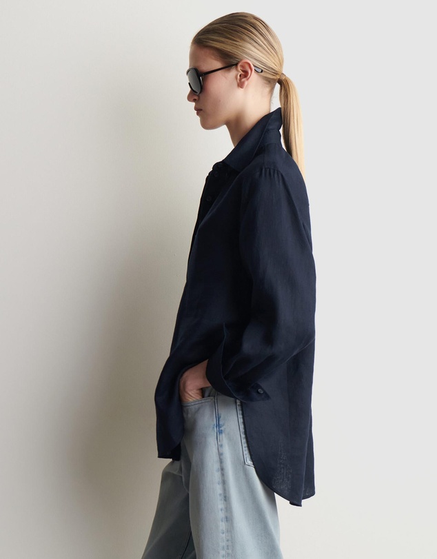 COS - Button-Down Collar Linen Shirt