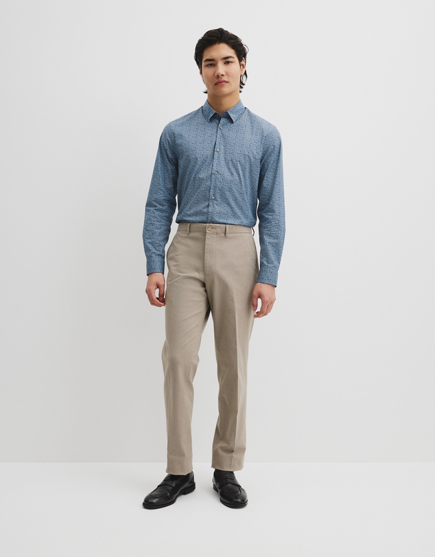 Country Road - Slim Fit Cotton Leaf Print Shirt