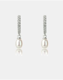 Georgini - GEORGINI OCEANS BONDI FRESHWATER PEARL EARRINGS SILVER