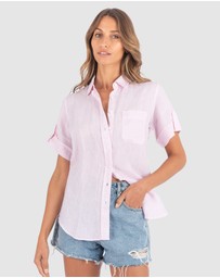 CAMIXA - FEBE Short Sleeve Linen shirt
