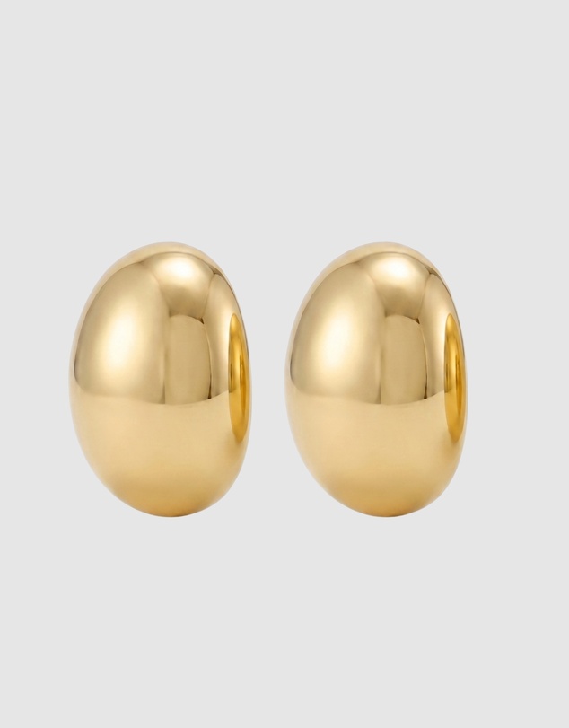 HOUSE OF SLANI - Oval Gold Solene Earrings