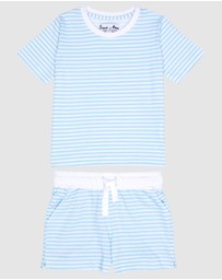 Sant And Abel - Kids Sky Blue Jersey Short PJ Set