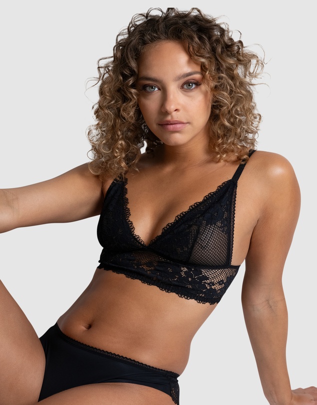 Passionata - Nina Unpadded Triangle Cup Longline Lace Bralette