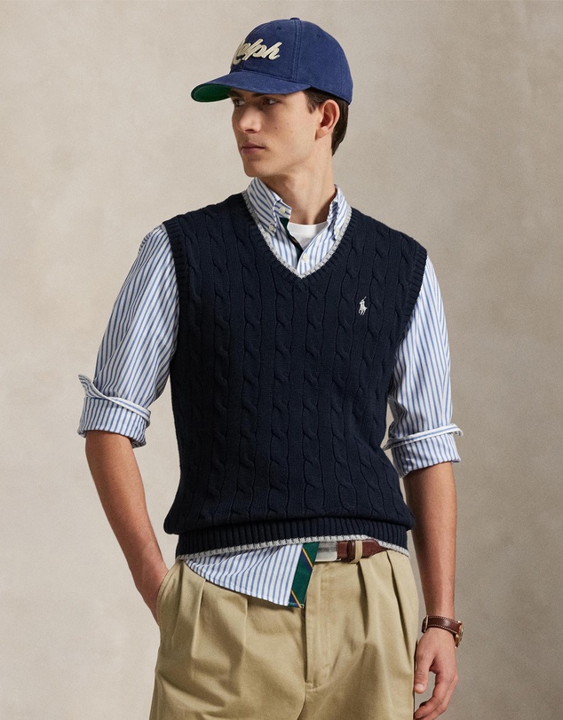 Polo Ralph Lauren - Cable-Knit Cotton Sweater Vest