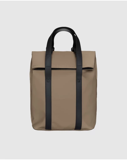 RAINS - Unisex 2 Way Tote Backpack Mini Beige