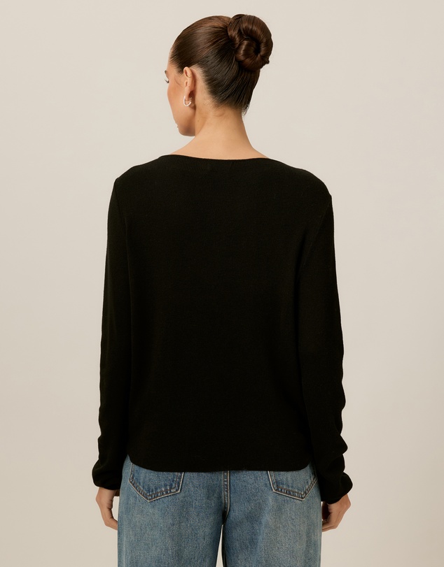 Tussah - Violet Fine Knit Boat Neck Top