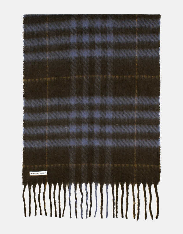 Morgan & Taylor - Hallie Scarf in Chocolate Brown Check