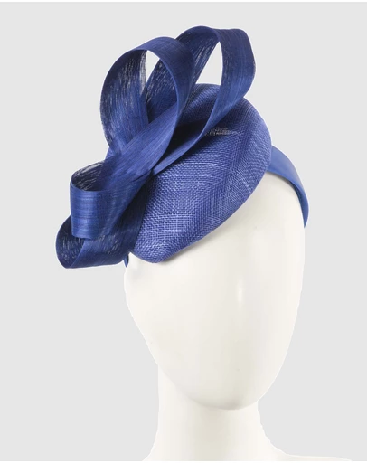 Max Alexander - Royal Blue Pillbox Racing Fascinator
