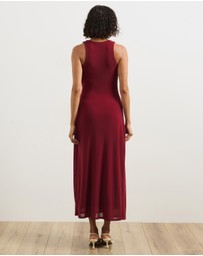 Atmos&Here - Ginni Wrap Mesh Midi Dress