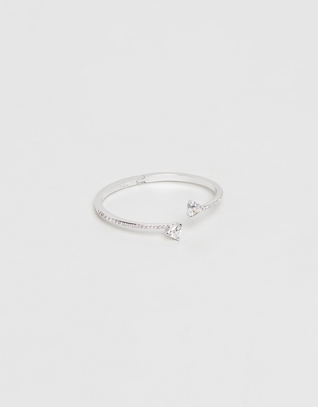 Swarovski - Mesmera bangle, Heart, White, Rhodium plated