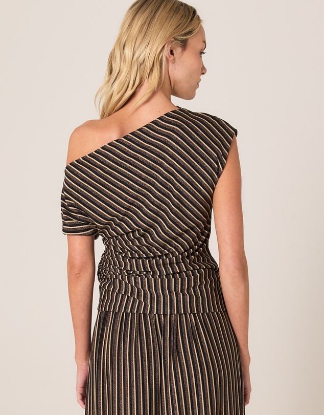 Fate + Becker - Everlyn Metallic Jersey Top
