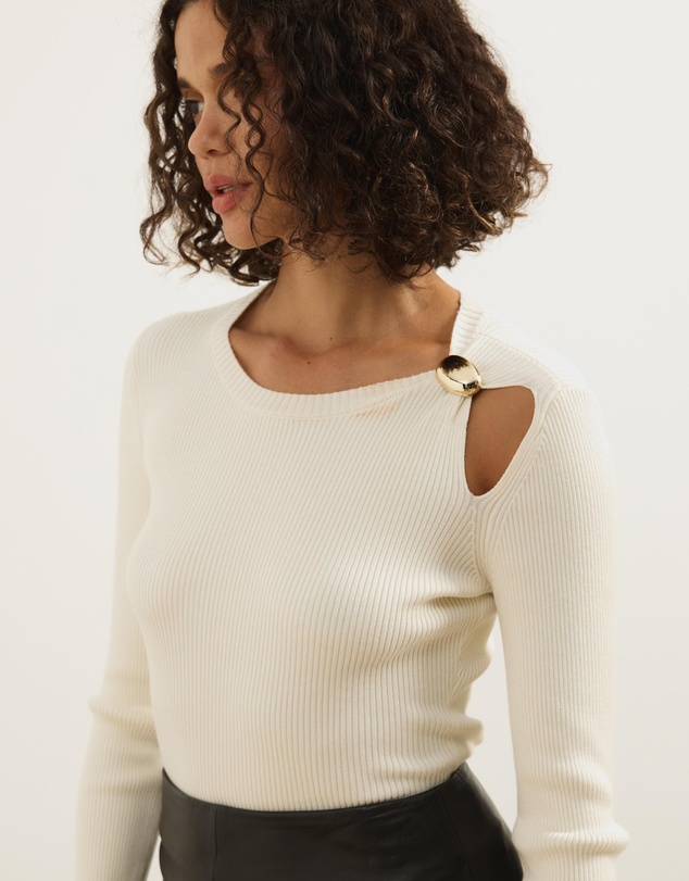 Atmos&Here - Kaia Long Sleeve Rib Knit Top