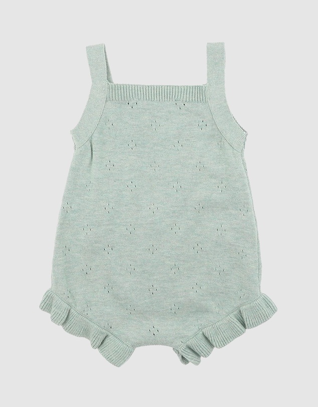 Bebe by Minihaha - Chelsea Organic Hand Emb. Knit Bodysuit - Babies
