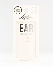 Lovisa - Gold Plated Surgical Steel Fine Clicker Ring 7MM