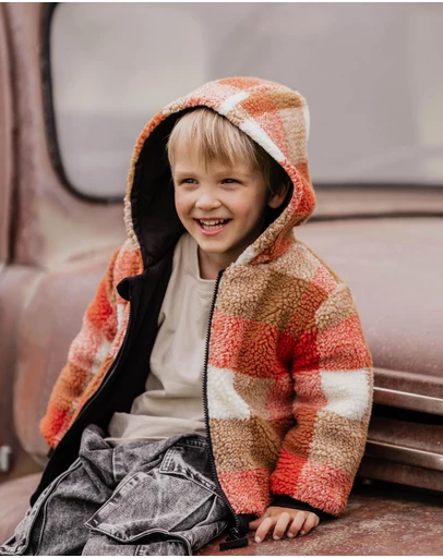 Fox & Finch - Mr Fox Sherpa Check Jacket - Kids